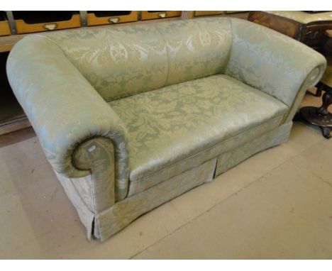 An Edwardian upholstered 2-seater Chesterfield sofa,length 5'6", height 2'4", seat height 1'3".