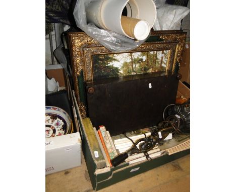 Pictures, cushions, lamp, etc.
