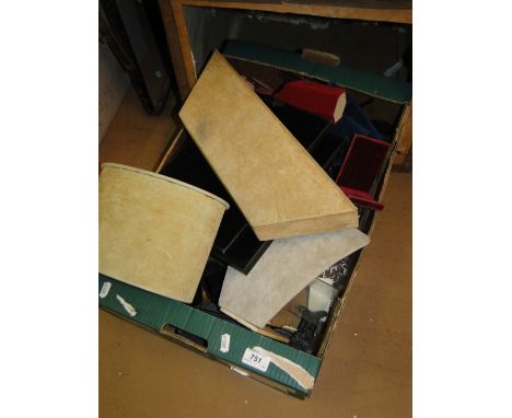 Box of ring trays and jewellery boxes, etc.