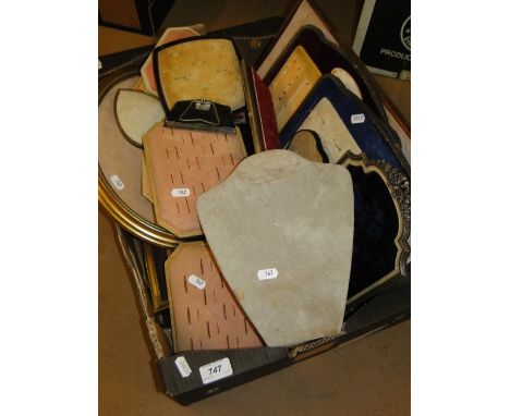 Large collection of Vintage ring trays and display stands.