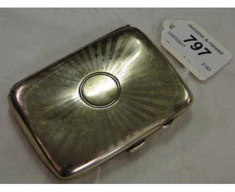 A George V silver cigarette case, hallmarks Birmingham 1918, 2.6 oz.