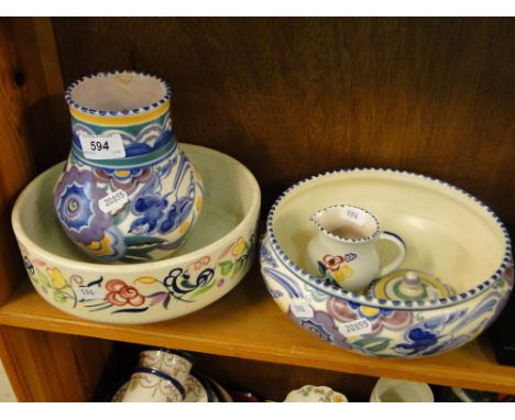 Poole Pottery bowls, vase, etc.