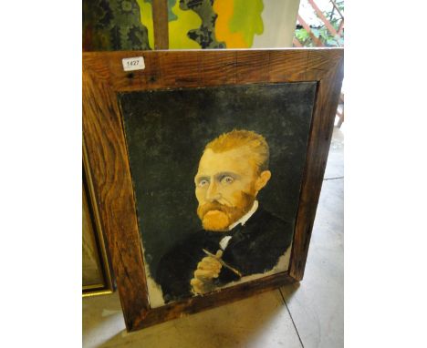 Fredrickson oil on canvas, portrait of Vincent Van Gogh.