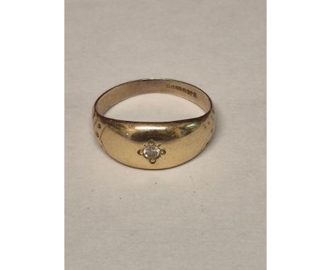 9ct gold gents ring 2.2g.