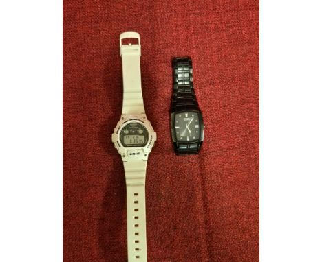 Citizen Ecodrive and Casio Illuminator watches both in working condition.