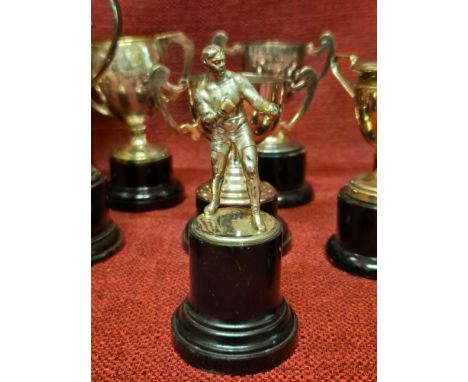 Quantity of military sport trophy awards, various sports to include water polo, swimming, football, athletics, etc.  All appr