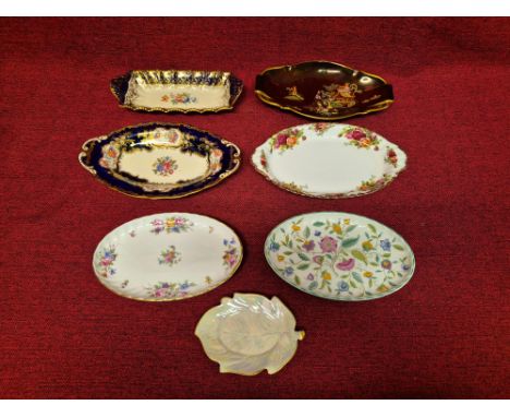 Various porcelain dishes, Carlton ware Rouge Royale, Royal Albert, Mintons, Aynsley, etc.