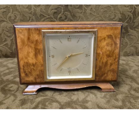 1950's walnut mantle clock by Elliott with working movement.