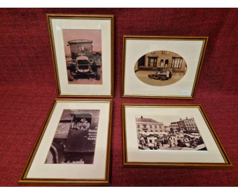 4 vintage local framed photographs, Rockalls Ice Cream.
