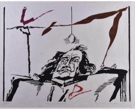 Ingo KIRCHNER (1930-1983)"Hommage a Dali"Grafik - Farblithografie, 52 cm x 65 cm,am Unterrand nummeriert, bezeichnet und Nach