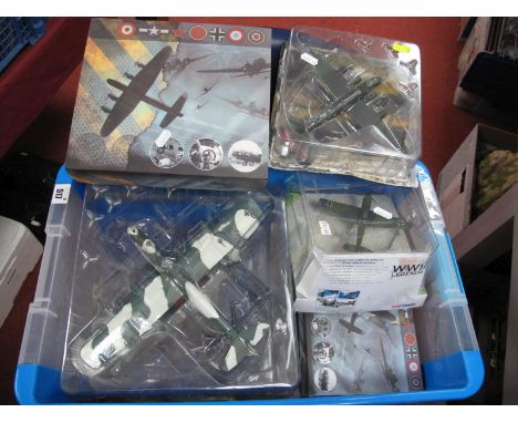 Eleven 1:72 Scale Plastic and Diecast German Military Aeroplanes, boxed and bubble packed, fair to very good.