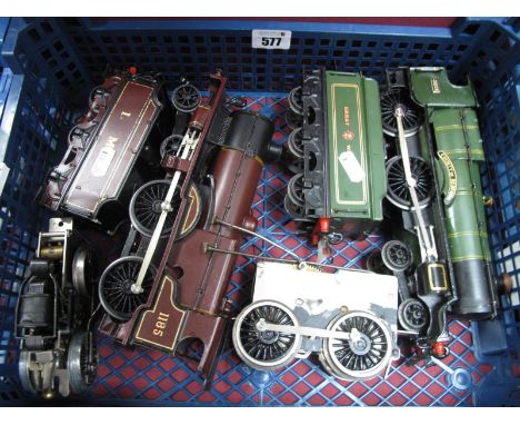 Two Hornby 'HO' Gauge/7mm 4-4-0 No 2 Special Locomotives and Six Wheel Tender, L.M.S compound maroon R/No 1185, converted to 