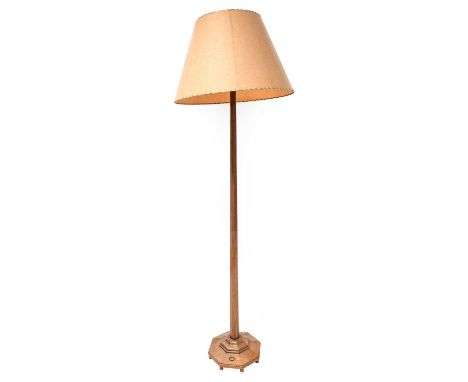 Acorn Industries: G.J.Grainger and Son (Brandsby): An Oak Standard Lamp, the tapering octagonal column on a stepped octagonal
