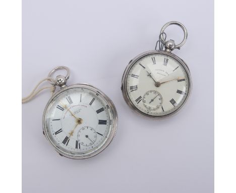 A Victorian silver Pocket Watch, the white enamel dial signed Joseph Rea, Belfast with Roman Numerals and subsidiary seconds 