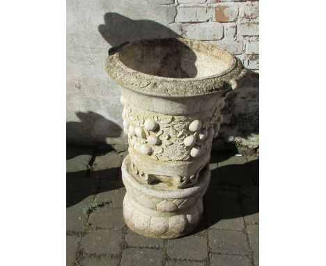 Composite stone garden planter / urn H 66 cm