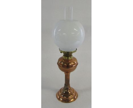 Copper oil lamp H 57 cm