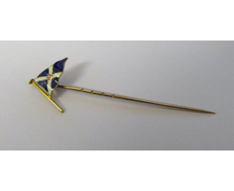 9ct gold and enamel burgee stick pin