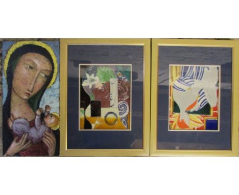 3 ceramic style pictures