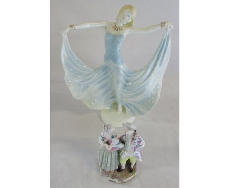 Royal Worcester figurine 'Joy' & a Meissen style figure