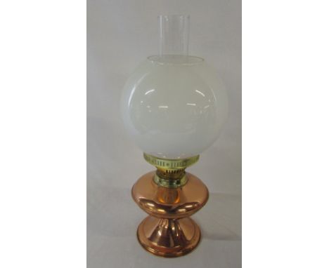 Copper and brass oil lamp H 43 cm
