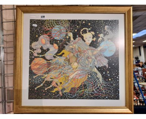 SMALL GUILLAUME AZOULA LITHOGRAPH - 52 X 57 CMS INNER FRAME
