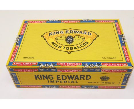 Box containing fifteen King Edward imperial cigars. P&amp;P Group 1 (£14+VAT for the first lot and £1+VAT for subsequent lots