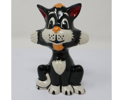 Lorna Bailey cat, Inky, no cracks or chips, H: 13 cm. P&amp;P Group 1 (£14+VAT for the first lot and £1+VAT for subsequent lo