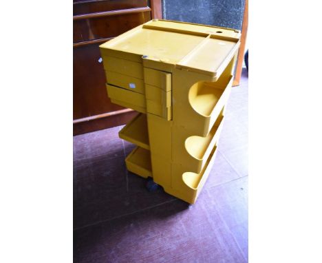A vintage plastic Boby Trolley By Joe Colombo For Bieffeplast