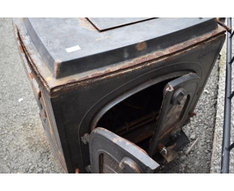 A vintage wood burning stove