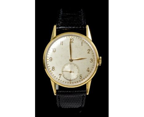 1950s gentlemen's International Watch Co. gold (18ct) wristwatch with IWC calibre 83 Inca movement numbered 1132384, with cir
