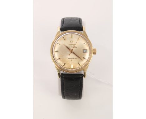 1960s gentlemen's Omega Constellation Automatic Calendar wristwatch in gold plated and steel case, with baton numerals and da
