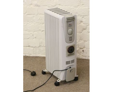 A Delonghi Dragon heater with multi power settings and timer.