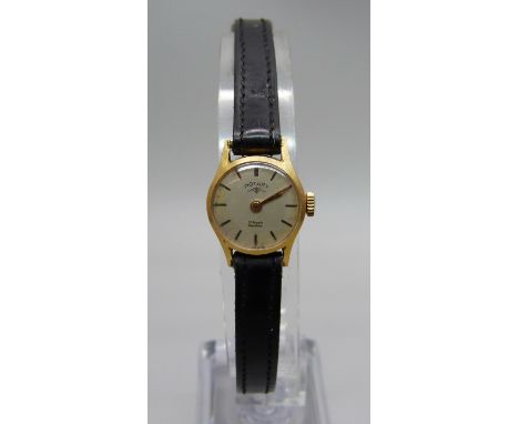 An 18ct gold cased lady's Rotary wristwatch 