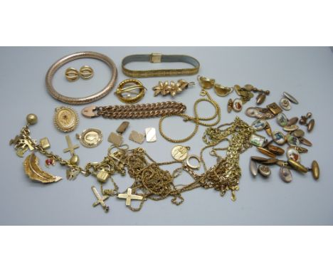 Vintage rolled gold and gold plated jewellery 
