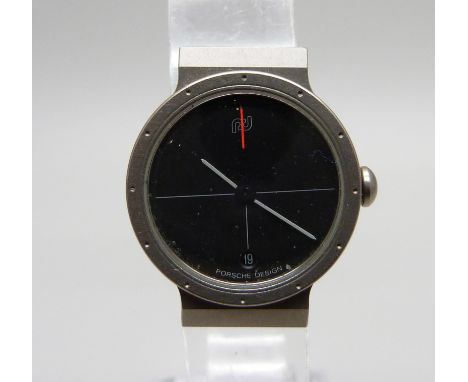 A lady's Porsche design wristwatch head by IWC, 25mm case 
