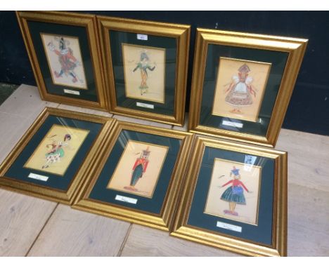 Set of 6 'Limited Edition' colour prints "Bolshoi Ballet, The Nutcracker",   framed & glazed, 20 x 15 cm