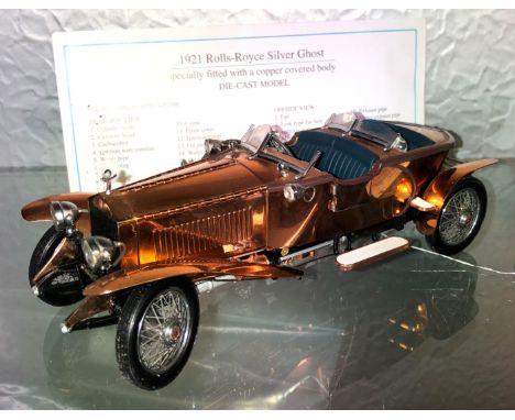 FRANKLIN MINT 1:24 SCALE PRECISION MODEL OF 1921 ROLLS ROYCE SILVER GHOST (UNBOXED)