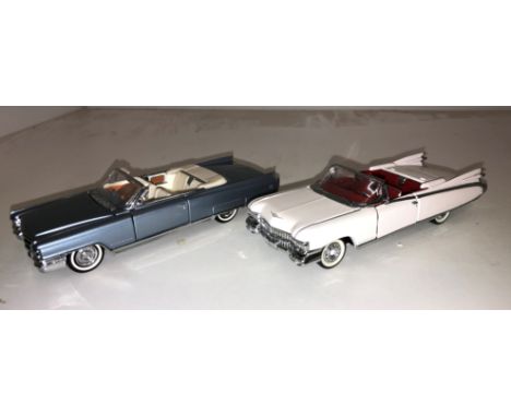 FRANKLIN MINT 1:42 SCALE PRECISION MODEL 1959 CADILLAC ELDORADO AND 1963 CADILLAC ELDORADO