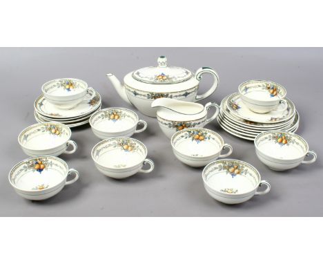 A Royal Worcester crown ware Park Lane teaset, 23 pieces.
