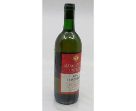 Manchester United 1996 chardonnay sealed bottle, cold as a collectors itemsThese lots have been donated by Rotary District 12