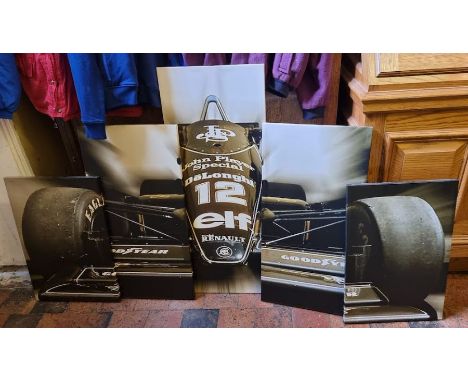 A 5 canvas print which forms the JPS F1 car.