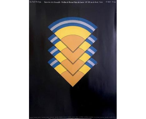 The Push Pin Style, Paris exhibition poster, Chwast/Glaser, 1970, 65cm by 39cm. Vibrant colours, some very light creasing