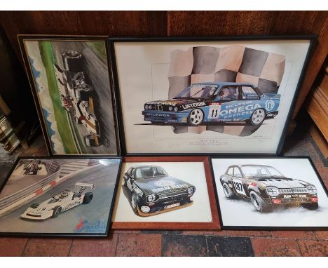 Will Hoy. numbered ltd edition print, signed by Hoy, along with 4 other framed pictures. (5)
