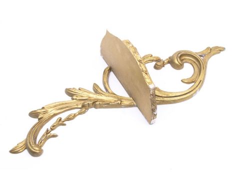 An early 20th century wall sconce, with a gilt painted shelf 44.5cm&nbsp;
