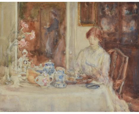 
	
		λ&nbsp;Dame Ethel Walker (British 1861-1951)
		Breakfast Time
		Watercolour and pencil 
		Signed and dated 1904 lower le