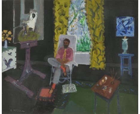 
	
		λ&nbsp;David McClure (Scottish 1926-1998)
		Reverie - A self portrait
		Oil on canvas
		Signed lower left; signed and ti
