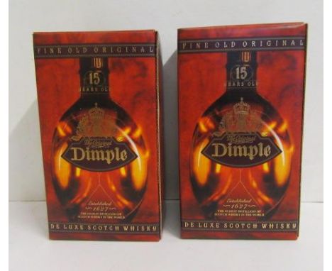 Two bottles Dimple Haig 15 year old De Luxe Scotch Whisky, boxed