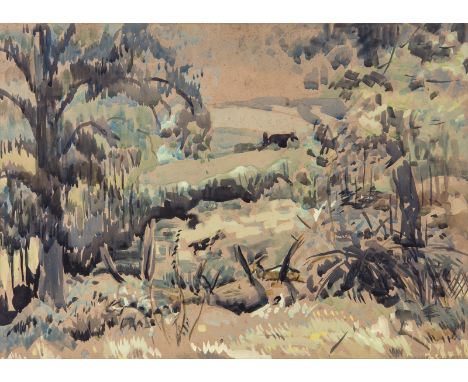 Claude Flight (1881-1955)  Falling light  Watercolour  Signed lower right  35.5cm x 49.5cm 