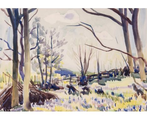 Claude Flight (1881-1955)  Fading light  Watercolour   Signed lower right and lower middle  37cm x 51cm 