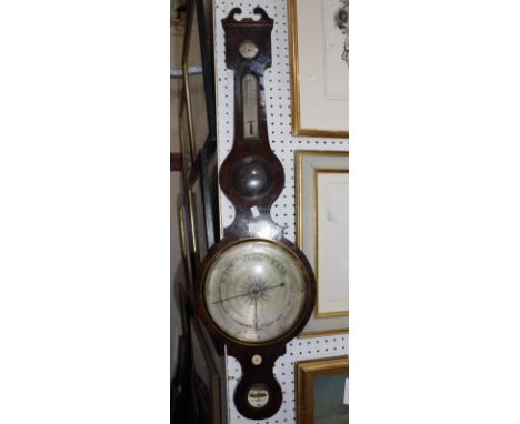 A George III mahogany wall barometer made by Ciceri & Co London. A/F.